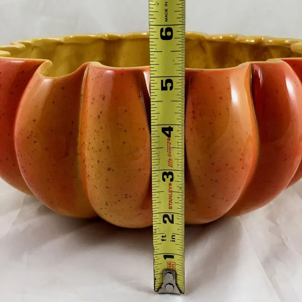 World Market Pumpkin Shaped Soup Tureen 3 piece set
